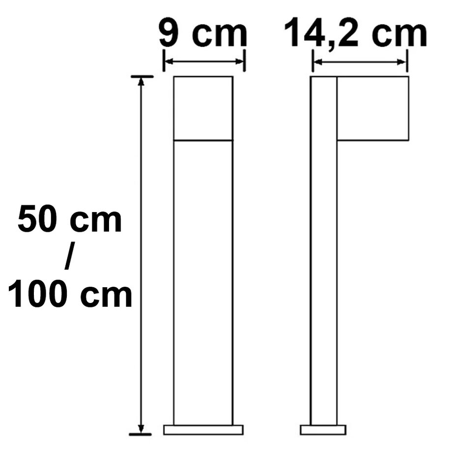 Industriële staande buitenlamp Simone - incl. sensor
