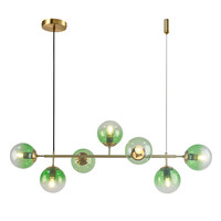Design hanglamp Hepta met gekleurd glas