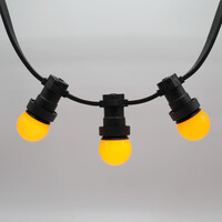 Orange klotlampa 1 watt med standardkåpa Ø45 mm