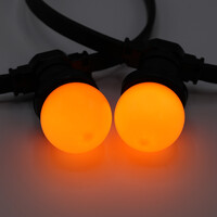 Orange klotlampa 1 watt med standardkåpa Ø45 mm