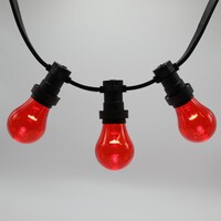 Röda lampor 1 watt med stor transparent kåpa Ø60 mm