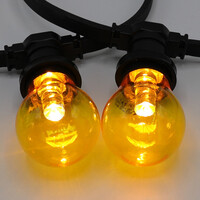 Gula lampor 1 watt med stor transparent kåpa Ø60 mm
