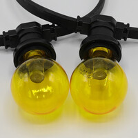 Gula lampor 1 watt med stor transparent kåpa Ø60 mm