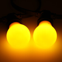 Gul lampa med stor kåpa Ø60 mm, 2 och 5 watt