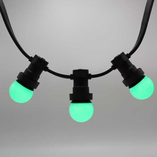 Grön klotlampa 1 watt med standardkåpa Ø45 mm