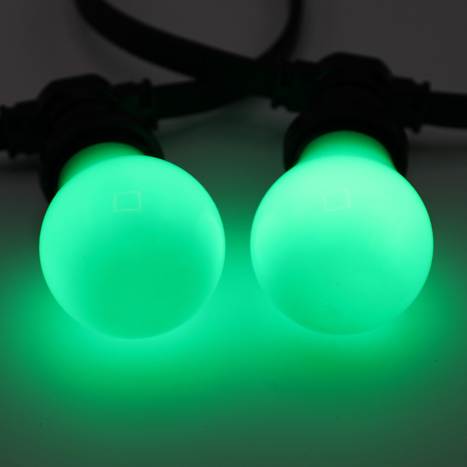 Gröna lampor 2 och 5 watt med stor kåpa Ø60 mm