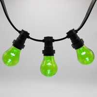 Gröna lampor 1 watt med stor transparent kåpa Ø60 mm