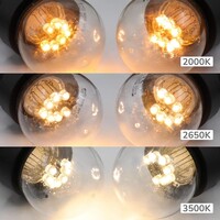 Varmvita LED-lampor med lysdioder på korta stift - 0,7 watt