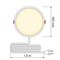 LED Downlight rund - 12 watt - Ø165mm