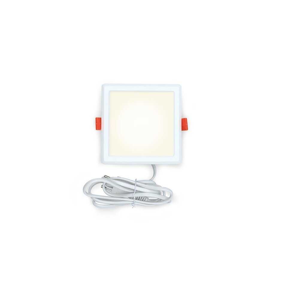LED-downlight fyrkantig - 6 watt - 115 x 115mm