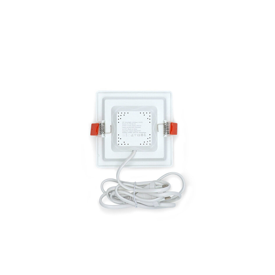 LED-downlight fyrkantig - 6 watt - 115 x 115mm