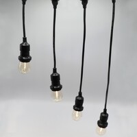 Hängande lampfattning (svart), självmontering (exkl. lampa)