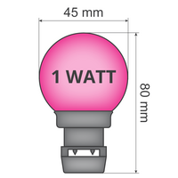 Sticklampa - Rosa (utan E27-fattning)