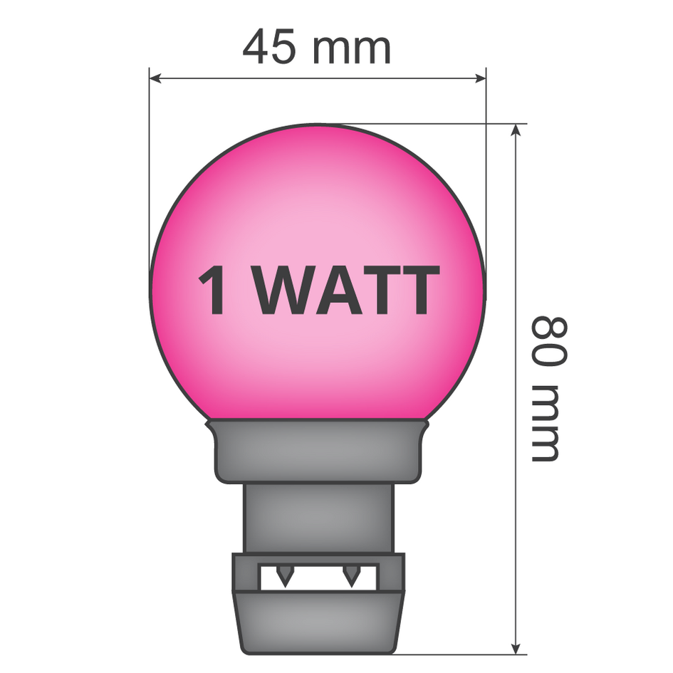 Sticklampa - Rosa (utan E27-fattning)