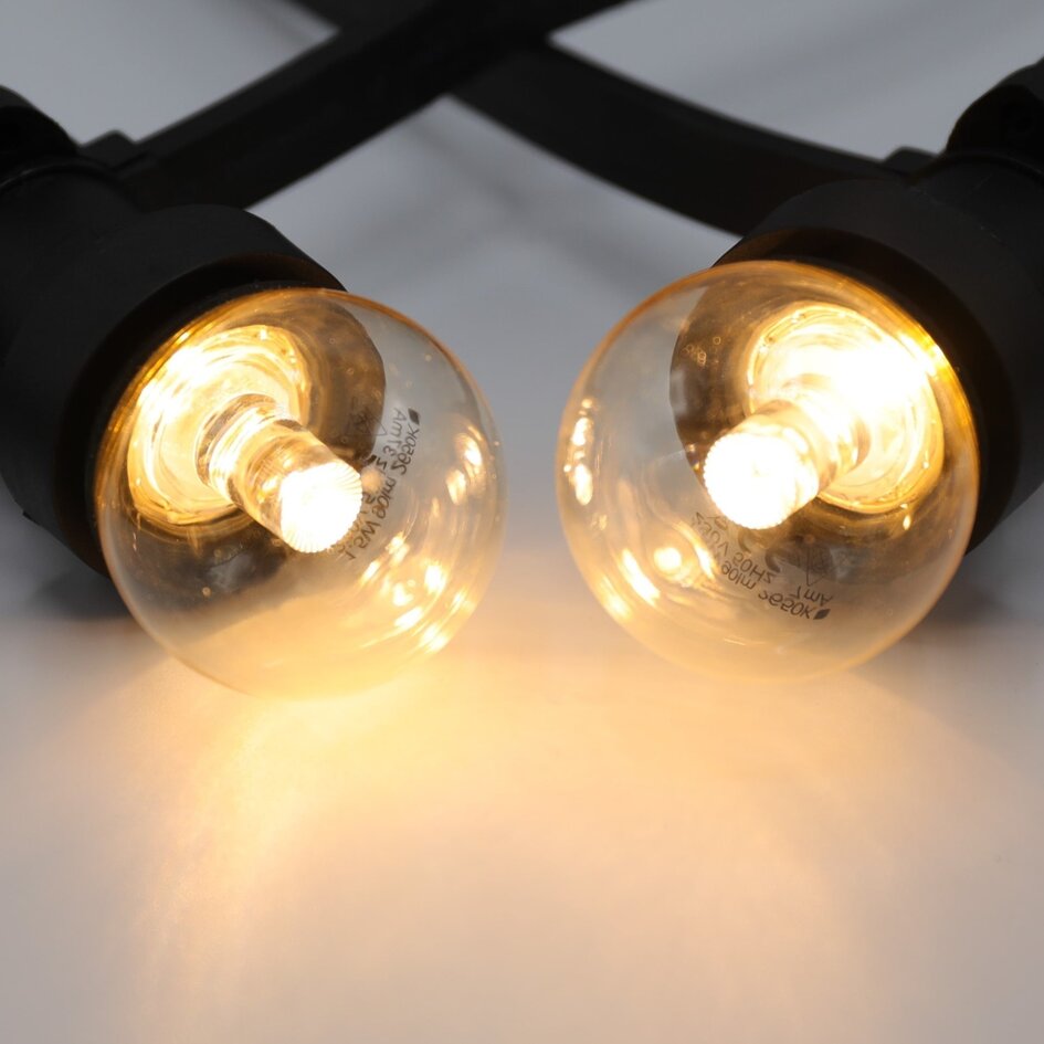 Varmvita lampor med lins, dimbara, Ø45 mm - 2 watt