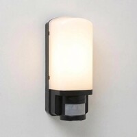 Utomhusvägglampa Moto med rörelsesensor - svart