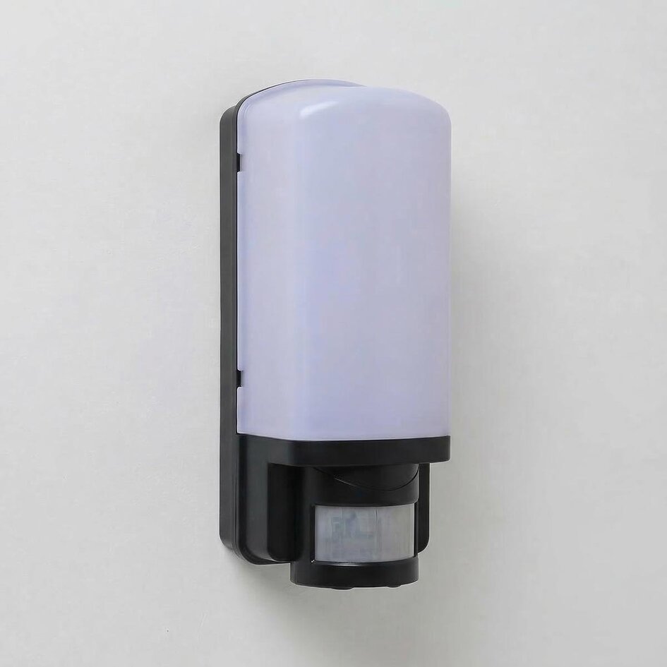Utomhusvägglampa Moto med rörelsesensor - svart