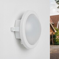 Bulkhead Ciclo - vit med integrerad LED, 6 watt