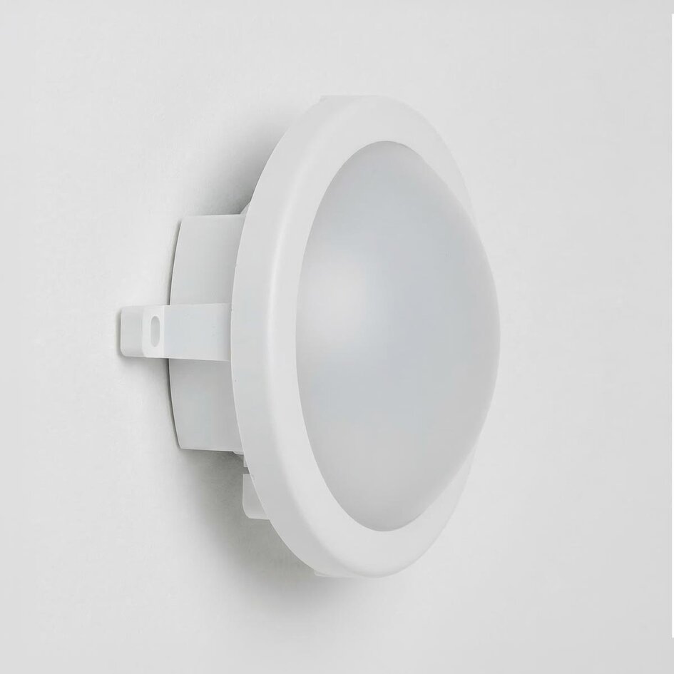 Bulkhead Ciclo - vit med integrerad LED, 6 watt