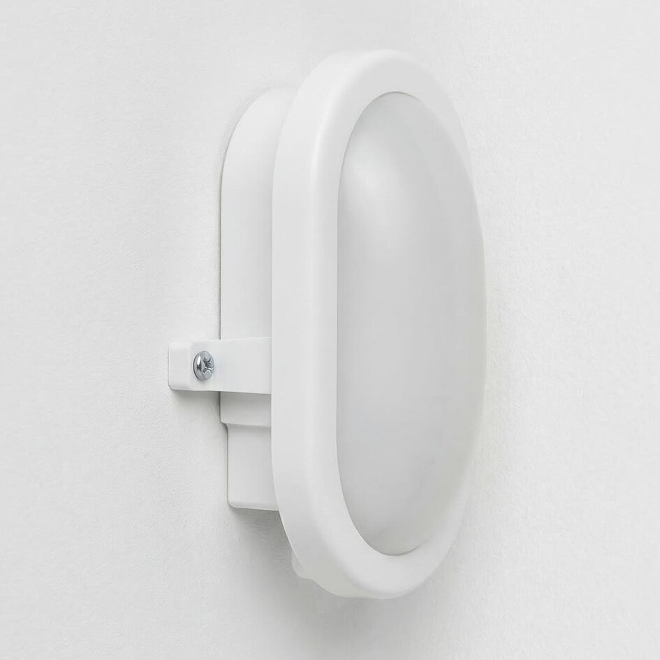 Bulkhead Ovale - vit med integrerad LED, 6 watt