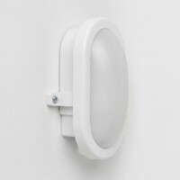 Bulkhead Ovale - vit med integrerad LED, 12 watt