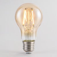 2,5W, 4,5W, 7W & 10W filamentlampa, 2000K, amber glas Ø60 mm, dimbar
