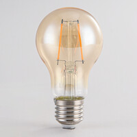 2,5W, 4,5W, 7W & 10W filamentlampa, 2000K, amber glas Ø60 mm, dimbar