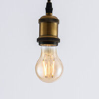2,5W, 4,5W, 7W & 10W filamentlampa, 2000K, amber glas Ø60 mm, dimbar