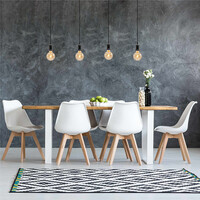 Filament-LED-lampa dimbar 5 watt, amber horisontell spiral 95 mm