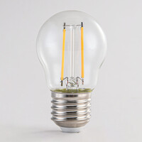 2,5W & 4,5W filamentlampa, 2700K, klart glas Ø45 mm, dimbar