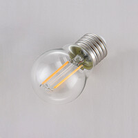2,5W & 4,5W filamentlampa, 2700K, klart glas Ø45 mm, dimbar