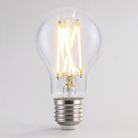 Filament-LED-lampa dim-to-warm 7 och 9 watt, klart glas