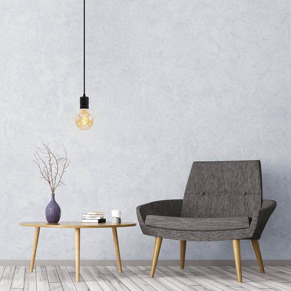 Filament-LED-lampa dimbar 5 watt, amber croissantspiral 95 mm