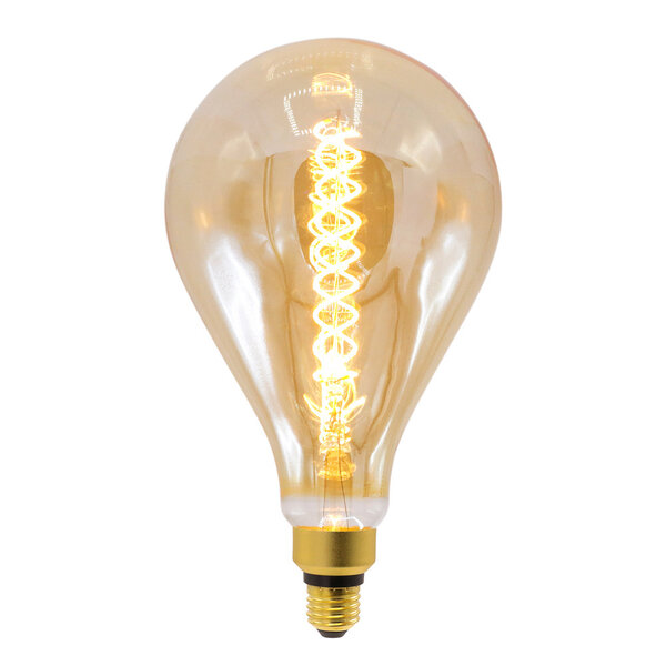 Filament-LED-lampa dimbar 8,5 watt, amber DNA-spiral 160 mm