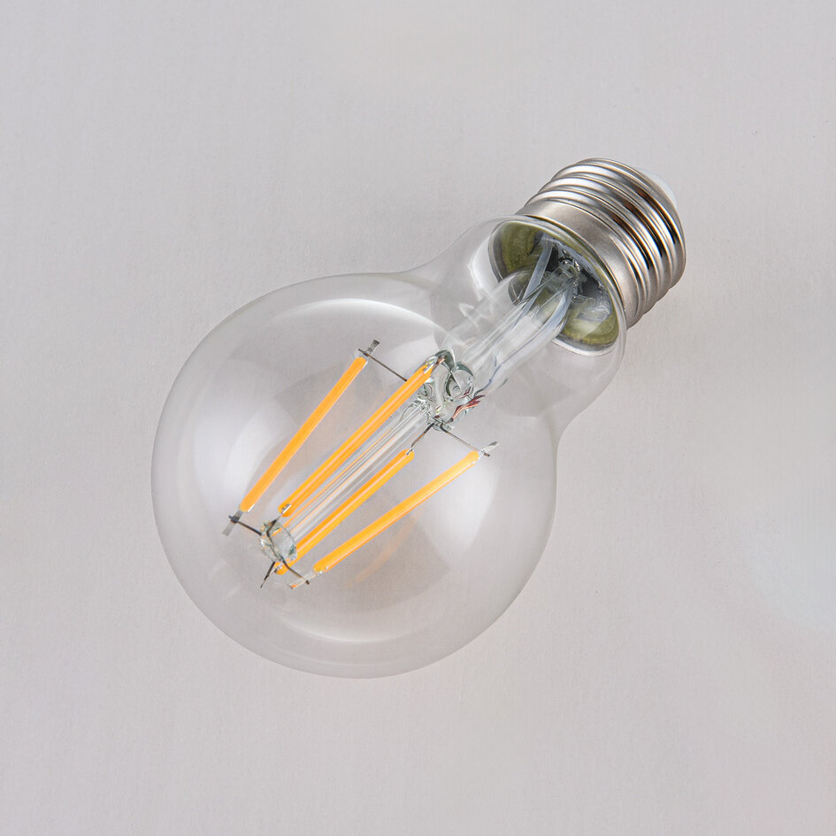 4,5W & 7W filamentlampa, 2700K, klart glas Ø60 mm, 3-stegs dimbar