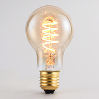 Filament-LED-lampa dimbar 4 watt, amber spiral 60 mm
