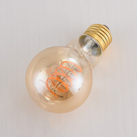 Filament-LED-lampa dimbar 4 watt, amber spiral 60 mm