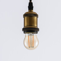2,5W & 4,5W filamentlampa, 2000K, amber glas Ø45 mm, dimbar
