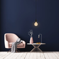 Filament-LED-lampa dimbar 5 watt, amber DNA-spiral 95 mm
