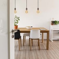 Industriell roséguld sladdpendel inkl. 5W XL lampa, bärnstensfärgat glas, 1800K, Ø95