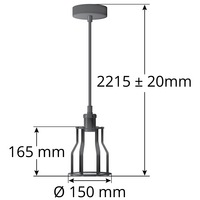Pendellampa Diego inkl. 5W spirallampa, amberglas, 1800K, Ø95 mm