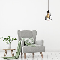 Pendellampa Diego inkl. 5W spirallampa, amberglas, 1800K, Ø95 mm