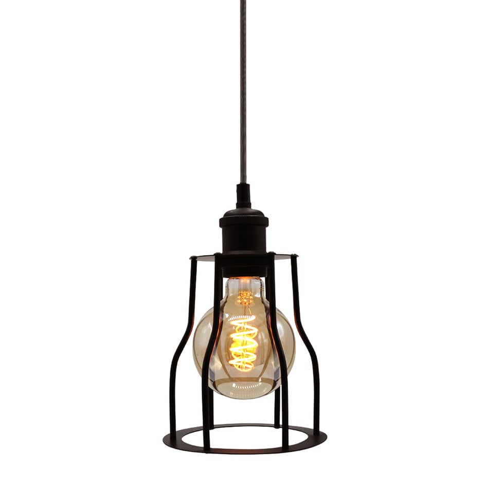Pendellampa Diego inkl. 5W spirallampa, amberglas, 1800K, Ø95 mm