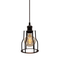 Pendellampa Diego inkl. 5W spirallampa, amberglas, 1800K, Ø95 mm