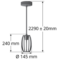 Pendellampa Maya inkl. 3-stegs dimbar lampa på 7 watt (2700K)