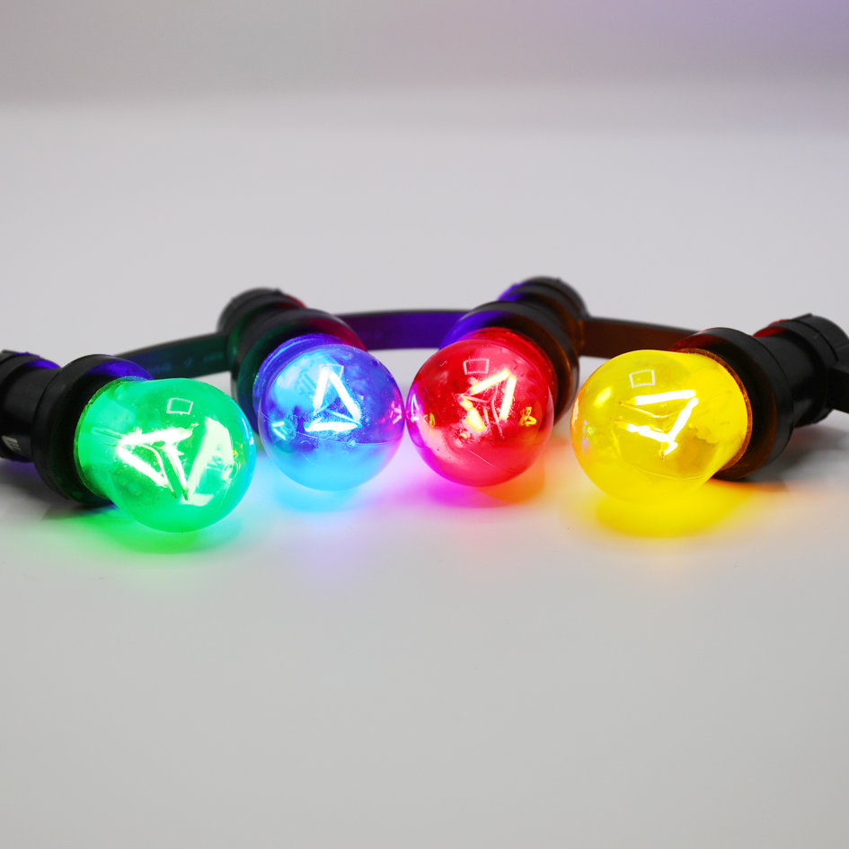 Ljusslinga-set med färgade dimbara filament LED-lampor