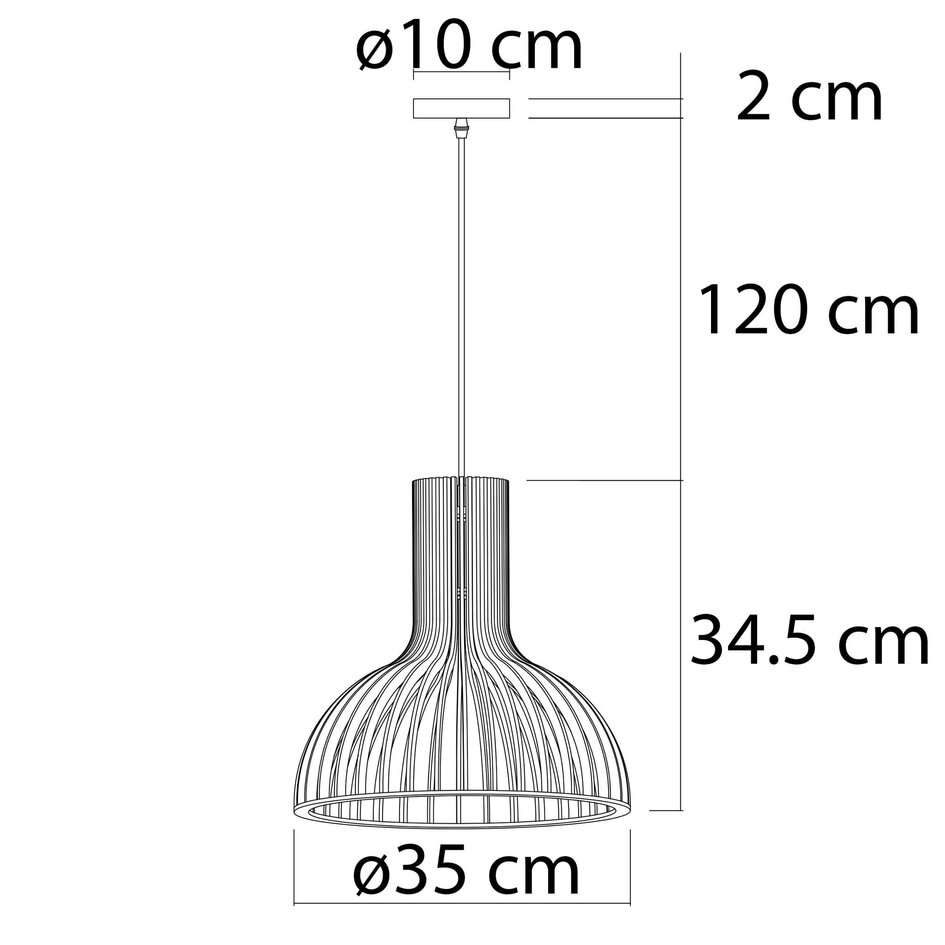Pendellampa Bali i trä
