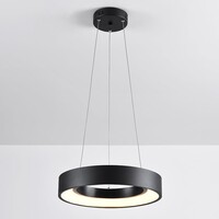 Modern pendellampa Roundy i mattsvart metall