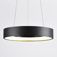 Modern pendellampa Roundy i mattsvart metall