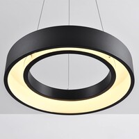 Modern pendellampa Roundy i mattsvart metall